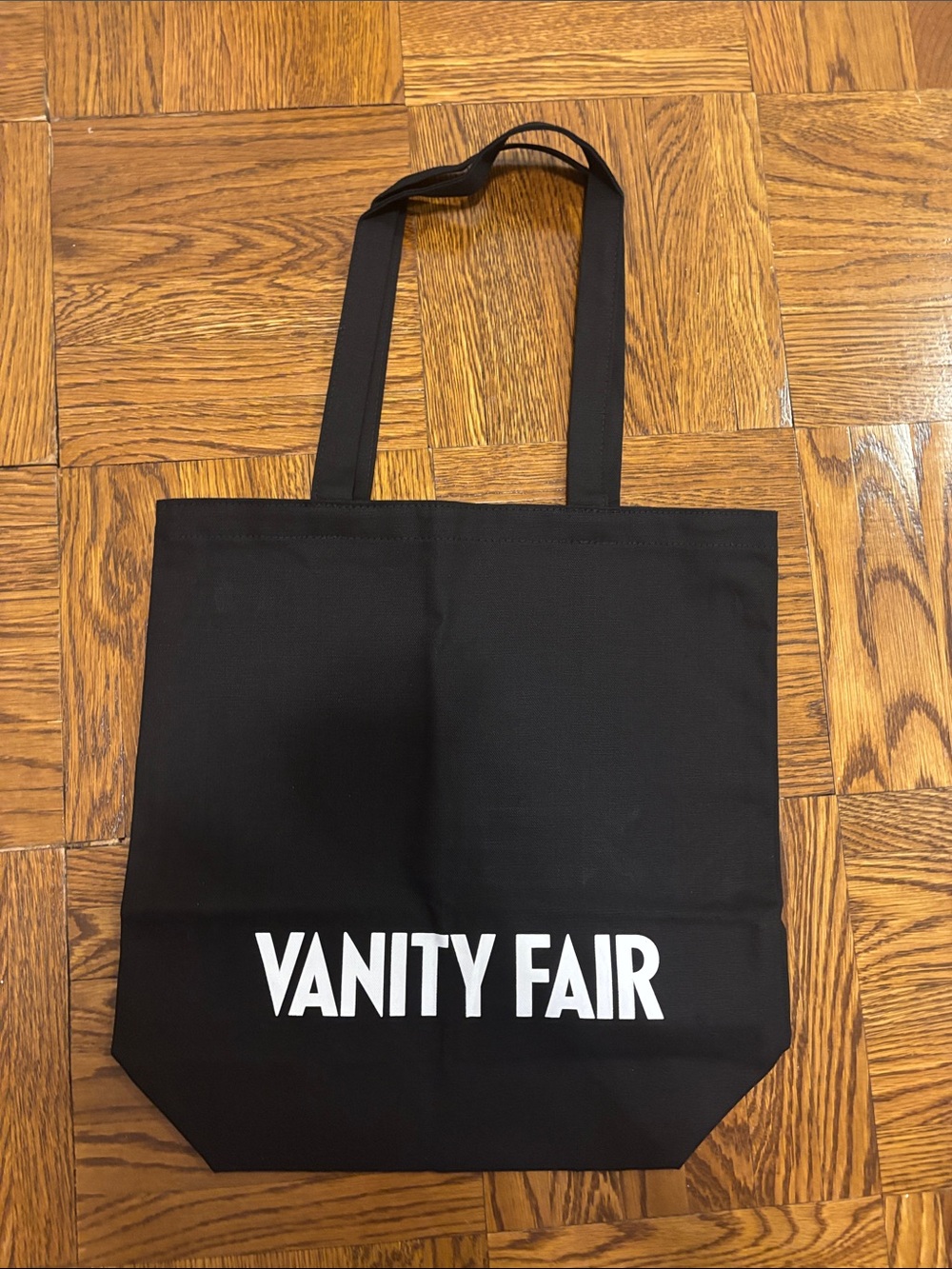 Vanity Fair Black Tote with White Logo